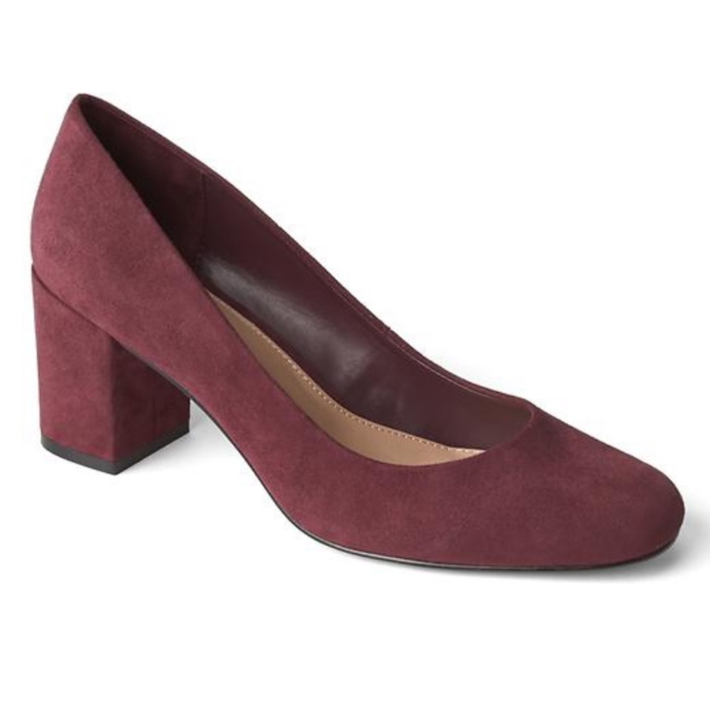 Gap Maroon Block Heels Size 7.5